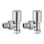 Round Angle Rad Valves - Chrome