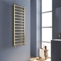 Levin Square Towel Radiator 1400x500mm - Brushed Brass