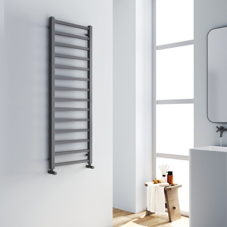 Levin Square Towel Radiator 1400x500mm - Gunmetal