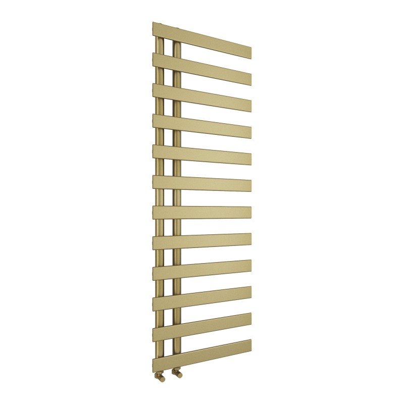 Milton Offset Towel Radiator 1564x500mm - Brushed Brass