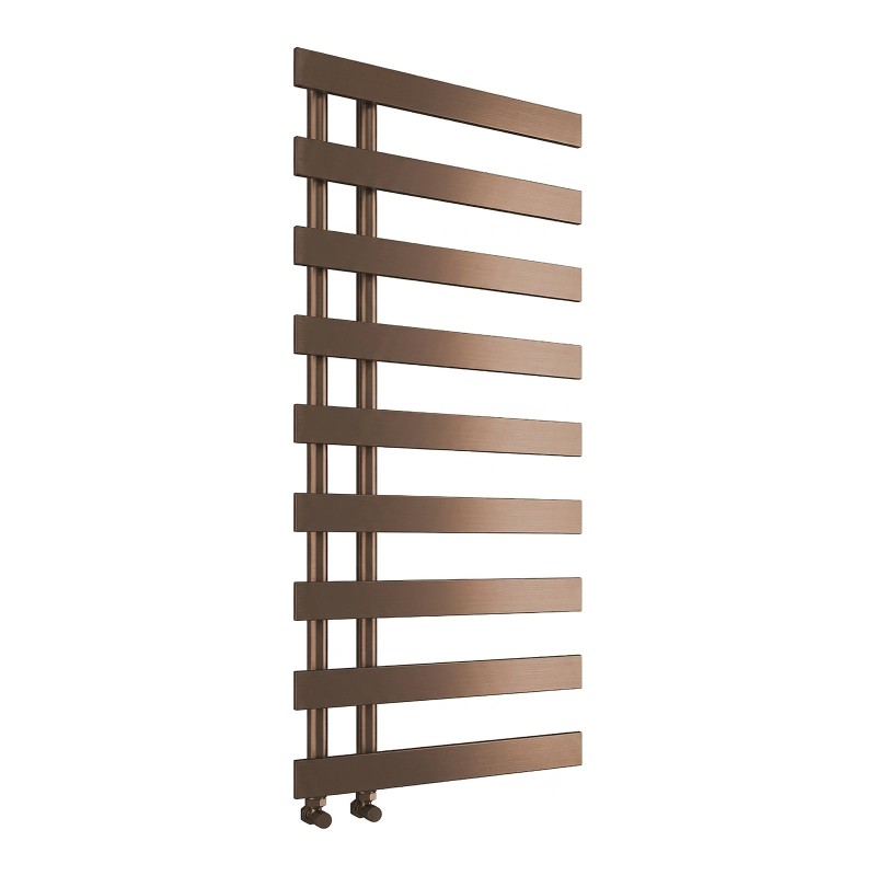 Milton Offset Towel Radiator 1156x500mm - Brushed Bronze