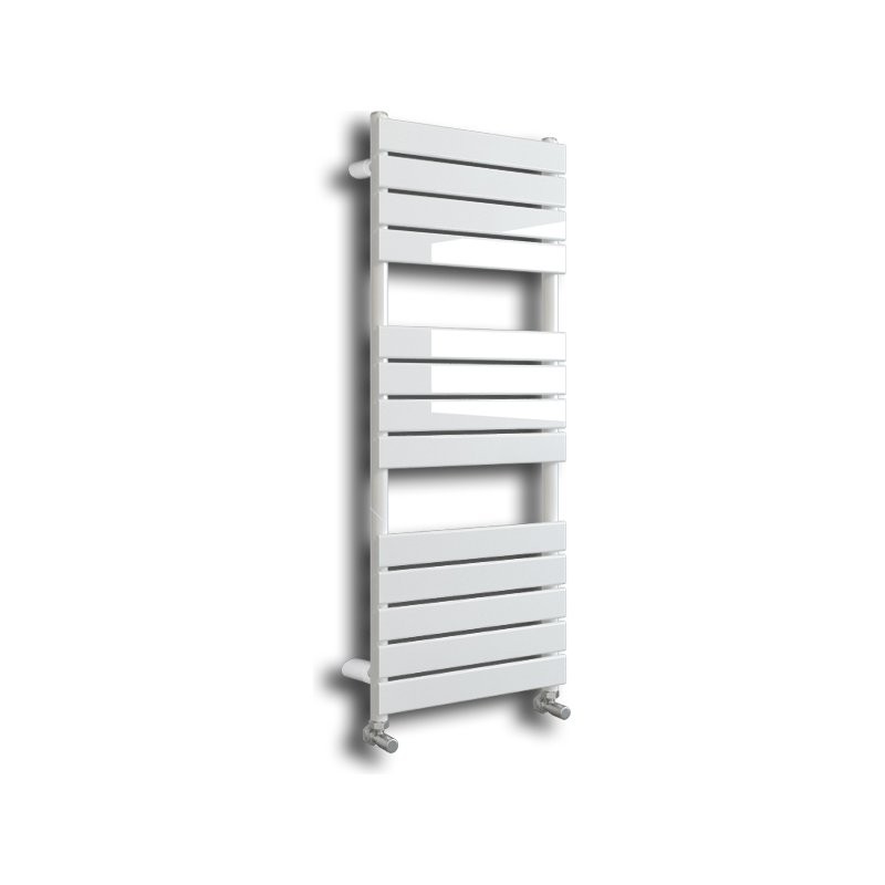 Queenstown Flat Panel Towel Radiator 1200x450mm - White