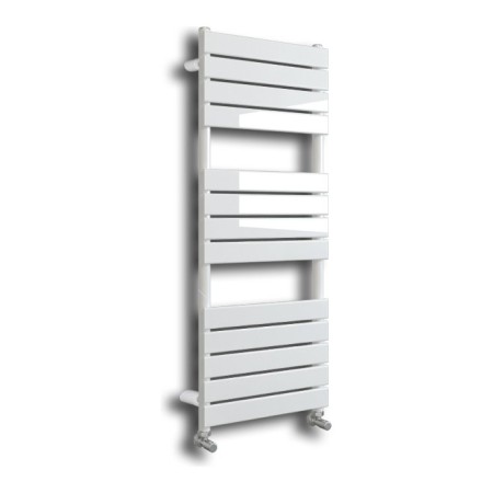 Queenstown Flat Panel Towel Radiator 1200x450mm - White