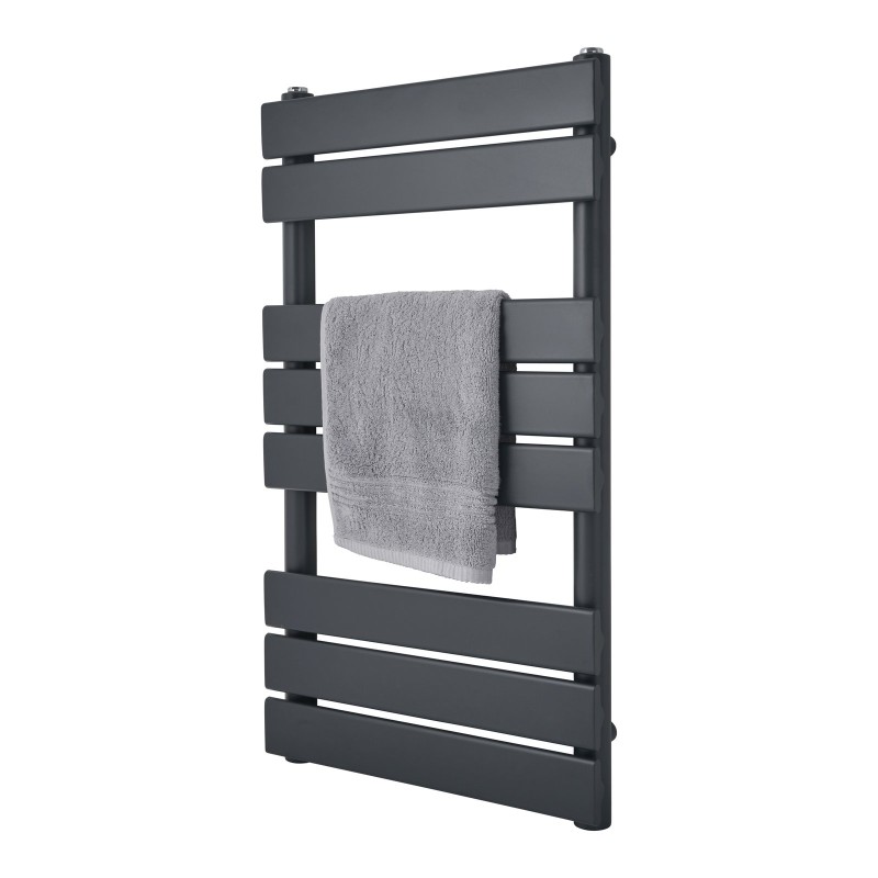 Queenstown Flat Panel Towel Radiator 800x450mm - Anthracite
