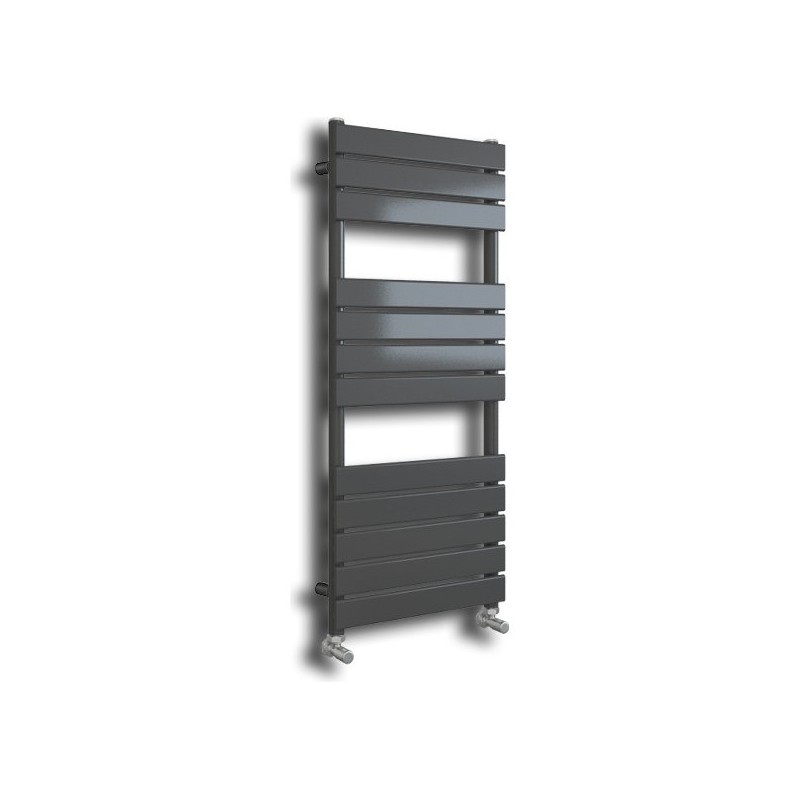 Queenstown Flat Panel Towel Radiator 1200x450mm - Anthracite