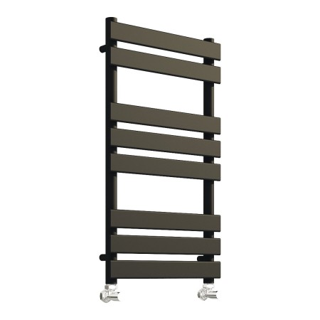Queenstown Flat Panel Towel Radiator 800x450mm - Black