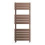 Queenstown Flat Panel Towel Radiator 1200x450mm - Brushed Bronze