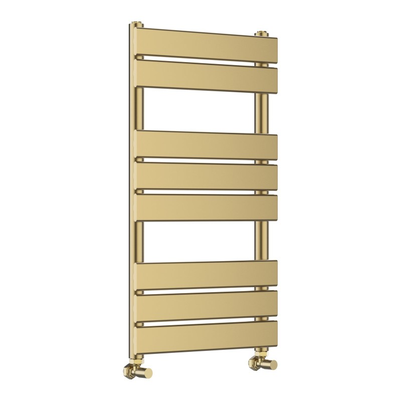 Queenstown Designer Towel Radiator 800x450mm - Brushed Brass