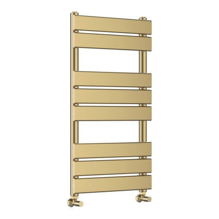 Queenstown Designer Towel Radiator 800x450mm - Brushed Brass