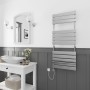 Queenstown Electric Pre-Filled Towel Rail with Thermo Element 1200x450mm - Chrome in a bathroom setting