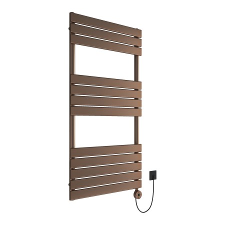 Queenstown Electric Pre-Filled Towel Rail with Thermo Element 1200x450mm - Brushed Bronze