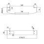 Taupo 375mm Towel Rail Bar - Chrome, technical drawing