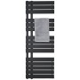 Wellington Offset Towel Radiator 1292x500mm - Black, close-up