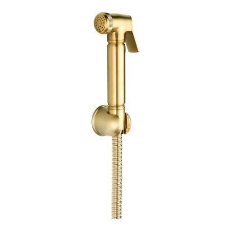 Round Douche Kit - Trigger Head & Wall Bracket - Brushed Brass