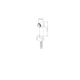 Round Douche Kit - Trigger Head & Wall Bracket - Brushed Brass, technical drawing