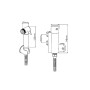 Round Thermostatic Douche Kit - Black, technical drawing