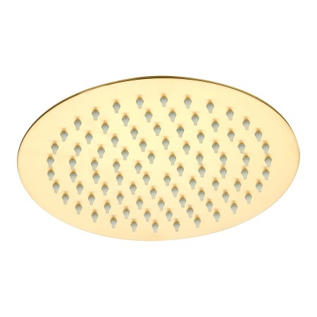 Stainless Steel Round Shower Head 250mm - Brushed Brass