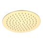 Stainless Steel Round Shower Head 250mm - Brushed Brass