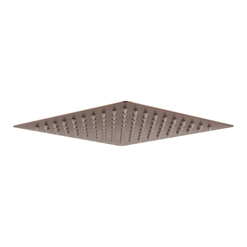 Stainless Steel Square Shower Head 250mm - Brushed Bronze