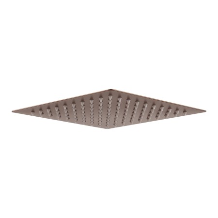 Stainless Steel Square Shower Head 250mm - Brushed Bronze