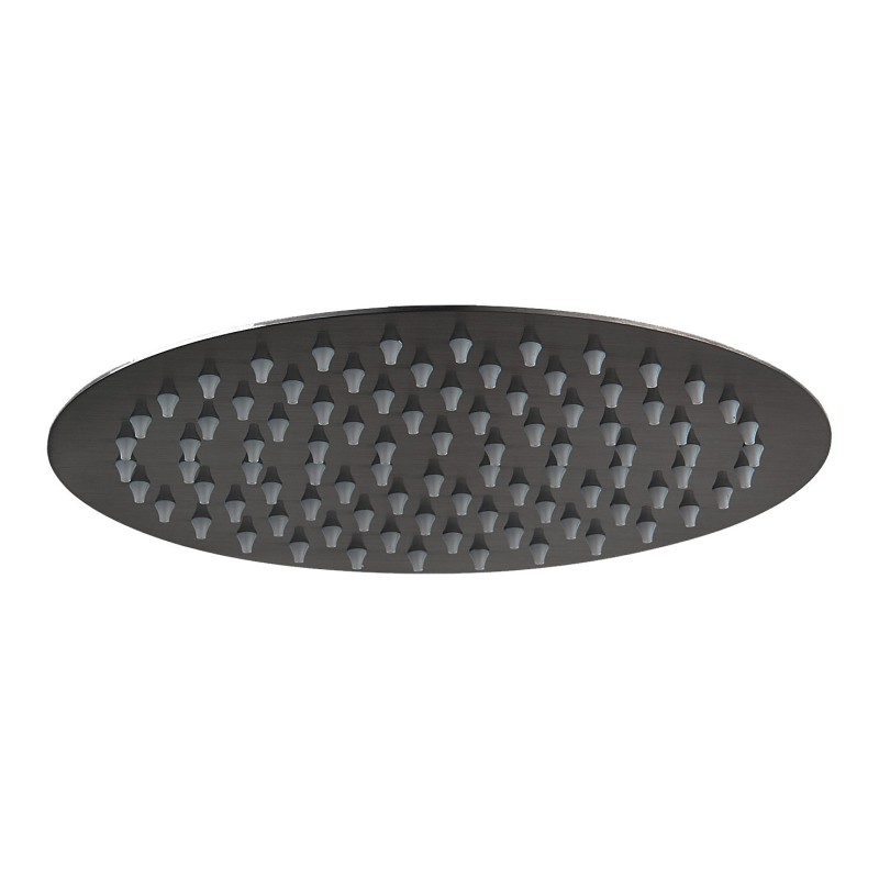 Stainless Steel Round Shower Head 250mm - Gunmetal