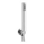 Round Wall Outlet Elbow with Bracket, Hose & Handset - Chrome