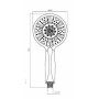 3 Mode Handset - Chrome, technical drawing