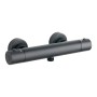 Round Thermostatic Bar Valve with Easy Fit Kit - Black