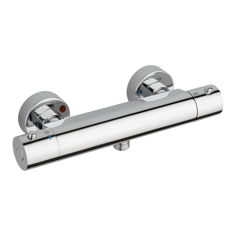 Cool Touch Thermostatic Bar Valve with Easy Fit Kit - Chrome