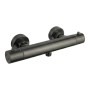 Round Thermostatic Bar Valve with Easy Fit Kit - Gunmetal