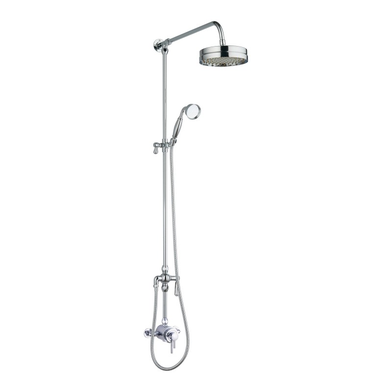 Beaumaris Modern Traditional Overhead Shower Kit - Chrome