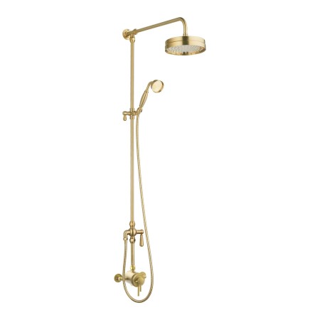 Beaumaris Modern Traditional Overhead Shower Kit - Brushed Brass