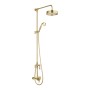 Beaumaris Modern Traditional Overhead Shower Kit - Brushed Brass