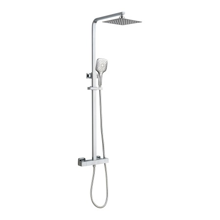 Menai Premium Square Thermostatic Overhead Shower Kit - Chrome