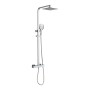 Menai Premium Square Thermostatic Overhead Shower Kit - Chrome