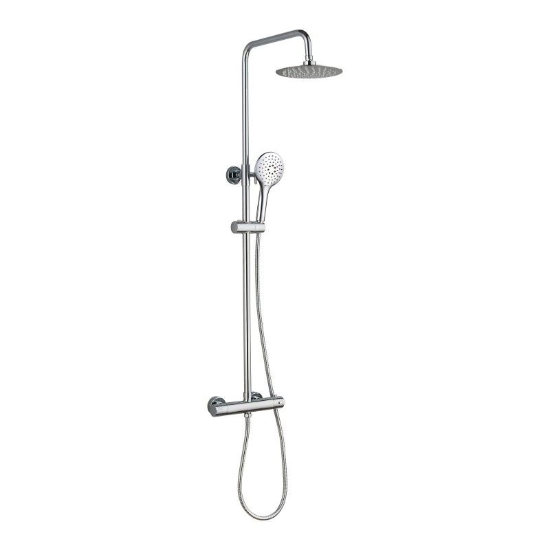 Menai Premium Round Thermostatic Overhead Shower Kit - Chrome