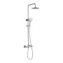 Menai Premium Round Thermostatic Overhead Shower Kit - Chrome