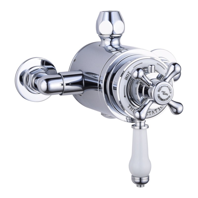 Tenby Traditional Concentric Thermostatic Mixer Valve (Exposed) - Chrome