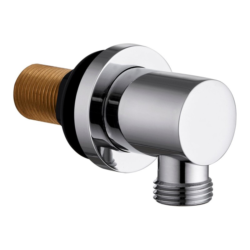 Round Wall Outlet Elbow - Chrome