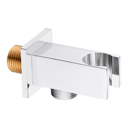 Square Shower Outlet/Holder - Chrome