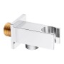 Square Shower Outlet/Holder - Chrome