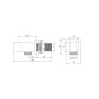 Square Shower Outlet/Holder - Chrome, technical drawing
