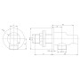 Round Shower Outlet/Holder - Chrome, technical drawing