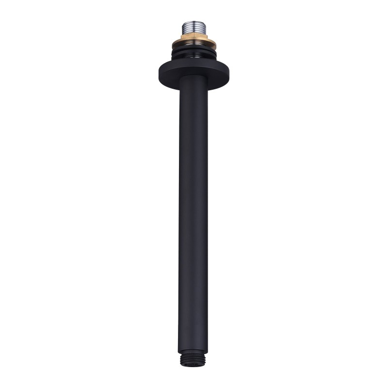 250mm Round Ceiling Arm - Black