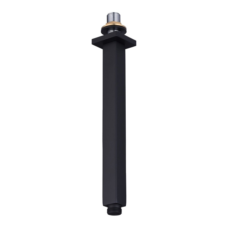 250mm Square Ceiling Arm - Black