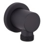 Round Wall Outlet Elbow - Black