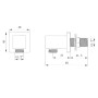 Square Wall Outlet Elbow - Black, technical drawing