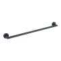 Melbourne Round 600mm Single Towel Rail - Black