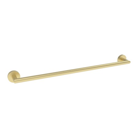 Melbourne Round 600mm Single Towel Rail - Brushed Brass