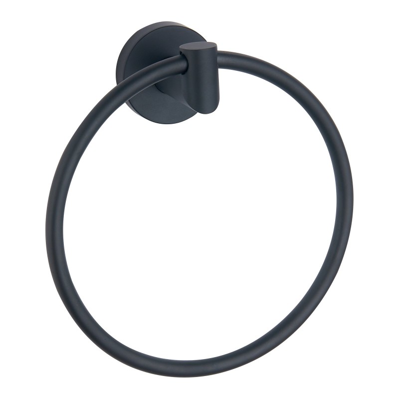Melbourne Round Towel Ring - Black